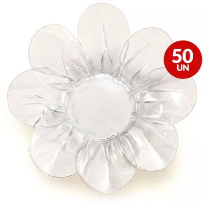 Forminha Doces Daisy Cristal com 50 Unidades Ultrafest