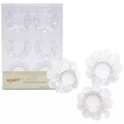 Forminha Doces Daisy Cristal com 50 Unidades Ultrafest