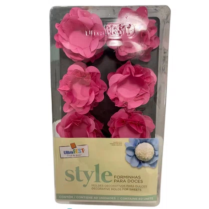 Forminha Doces Style Rosa Claro com 40 Unidades Ultrafest