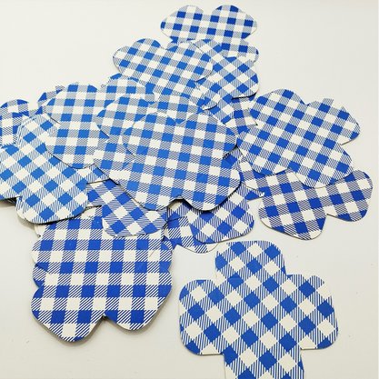 Forminha para Doces 30 Unidades Azul Xadrez Kaixote