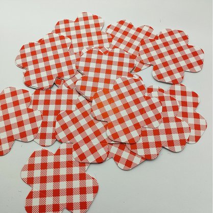Forminha para Doces 30 Unidades Vermelho Xadrez Kaixote