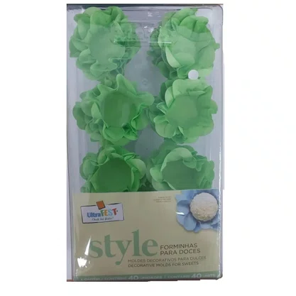 Forminha para Doces Style Verde Claro Pistache C/ 40un Ultrafest