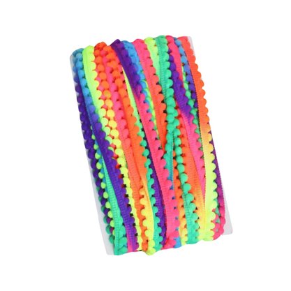 Franja Pompom 1cm Multicolor Venda Por Metro