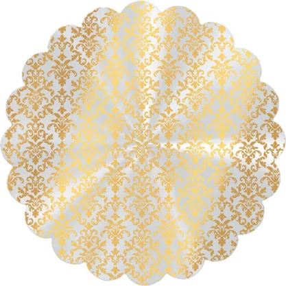 Fundo Tapetinho Nº9 Ouro Metalizado Arabesque C/ 100un Cromus