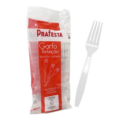 Garfo para Refeição Cristal C/50 Unidades Prafesta