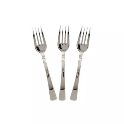 Garfo Sobremesa Plástico Inox Com 10 Unidades Silverplastic