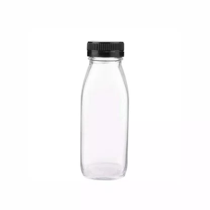 Garrafa p/ Suco PET 200ml c/ 10un Galvanotek Tampa Preta G3520