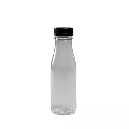 Garrafa p/ Suco PET 300ml c/ 10un Galvanotek Tampa Preta G3530