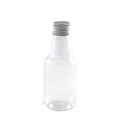 Garrafinha Pet C/ Tampa Plastica Prata C/ 10 Un