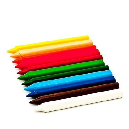 Giz De Cera Big Jumbo Triangular 12 Cores Acrilex
