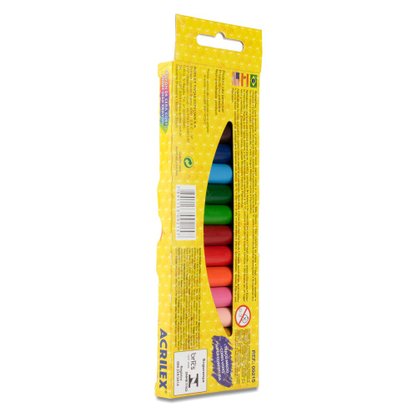 Giz De Cera Curto Redondo 15 Cores Acrilex