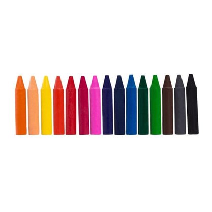 Giz De Cera Curto Redondo 15 Cores Acrilex