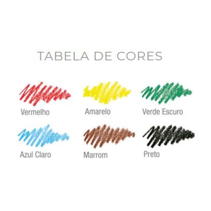 Giz De Cera Redondo 6 Cores Acrilex