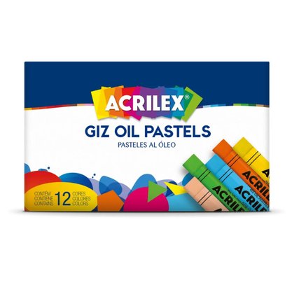 Giz Pastel Oleoso Acrilex 12 Cores Ref. 09547
