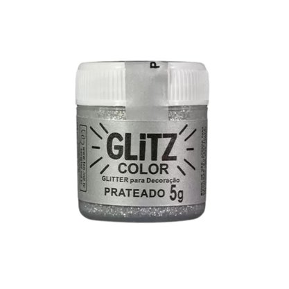 Glitter Comestível Prateado 5g Glitz