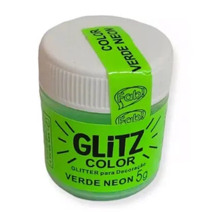 Glitter Comestível Verde Neon Glitz 5g