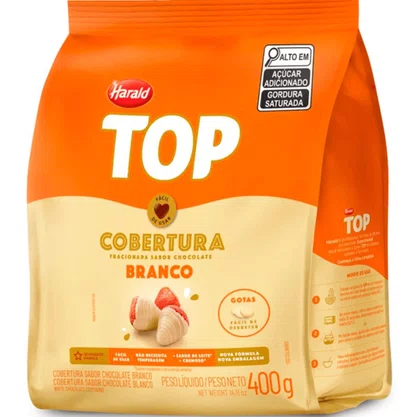 Gotas De Chocolate Branco 400G Top Harald