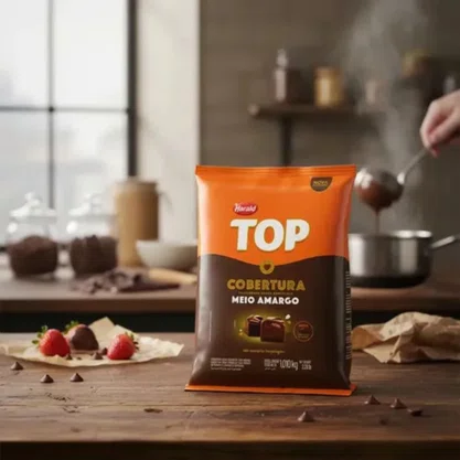 Gotas De Chocolate Meio Amargo 1,01Kg Top Harald