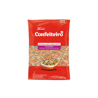 Granulado Crocante Colorido 1,050Kg Confeiteiro Harald