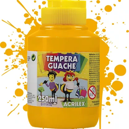 Guache Amarelo Ouro 250ml Acrilex