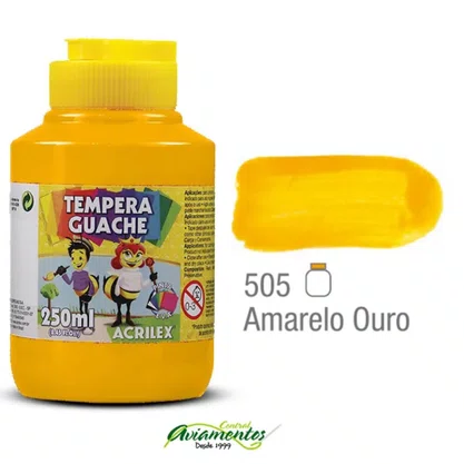 Guache Amarelo Ouro 250ml Acrilex