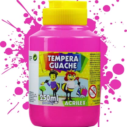 Guache Rosa 250ml Acrilex