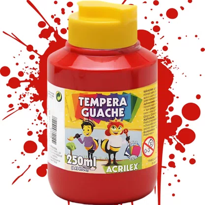 Guache Vermelho 250ml Acrilex