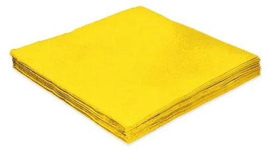 Guardanapo Amarelo 19,5x22,5cm Campfestas C/ 50 Um