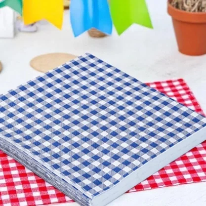 Guardanapo de Papel Xadrez Azul 25 un Kaixote