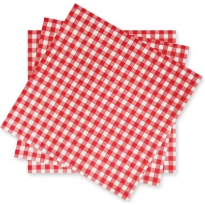 Guardanapo de Papel Xadrez Vermelho 25 un Kaixote