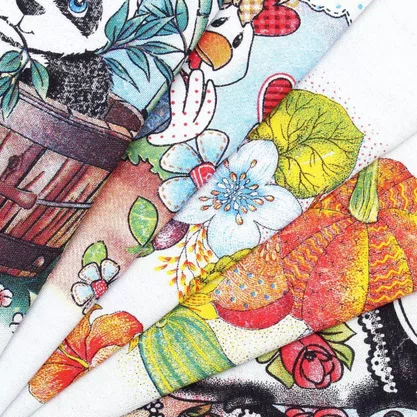 Guardanapo Pano Grosso Estampado Overlok