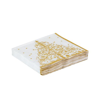 Guardanapos Estampados Árvore de Natal 32x32cm com 20 Unidades Silver Plastic