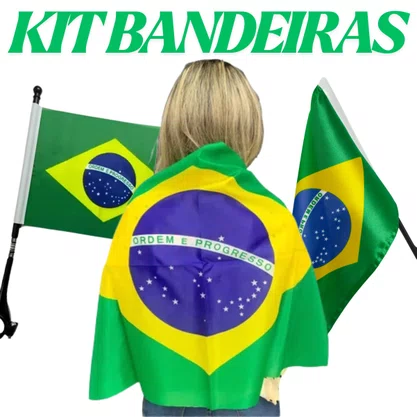 Kit Bandeiras do Brasil – Carro / Moto / Tecido
