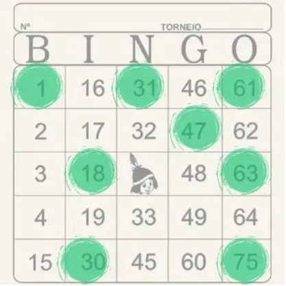 Kit Bingo Cartela + Marcador Verde Tamoio