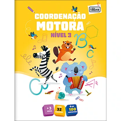 Kit Cartilhas Coordenação Motora Níveis 1, 2 e 3 (+3 Anos) Tilibra