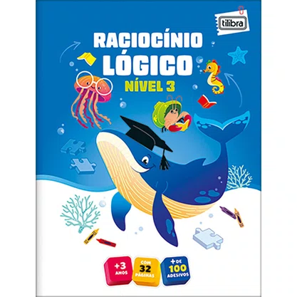 Kit Cartilhas Raciocínio Lógico Níveis 1, 2 e 3 (+3 Anos) Tilibra