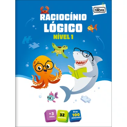 Kit Cartilhas Raciocínio Lógico Níveis 1, 2 e 3 (+3 Anos) Tilibra