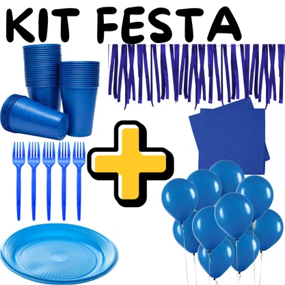 Kit de Festa Embalagens Azul