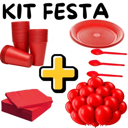 Kit de Festa Embalagens Vermelho
