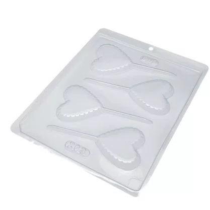 Kit de Formas Acetato Pirulito Coração Cód.263 com 05 Unidades BWB
