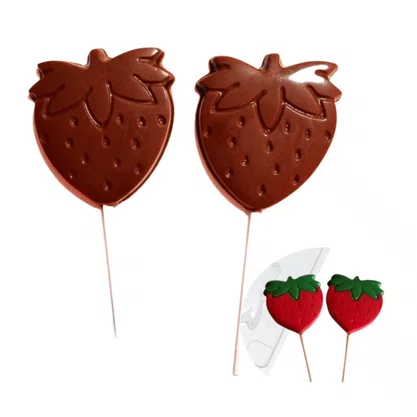 Kit de Formas Acetato Pirulitos Morangos Cód.156 com 05 Unidades BWB