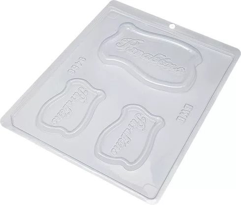 Kit de Formas Acetato Placa Parabéns Cód.9456 com 05 Unidades BWB