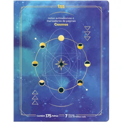 Kit de Notas Autoadesivas com 7 Blocos Holic Cosmos Tris