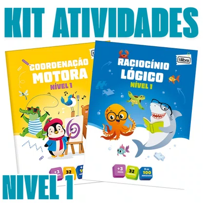 Kit Educativo Coordenação + Raciocínio Nível 1 (+3 Anos) Tilibra