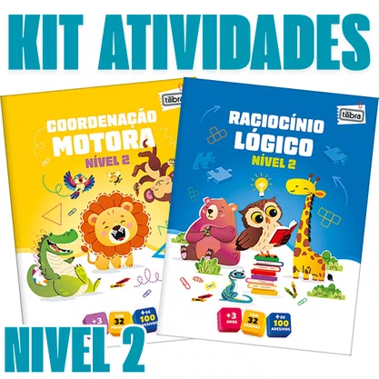 Kit Educativo Coordenação + Raciocínio Nível 2 (+3 Anos) Tilibra