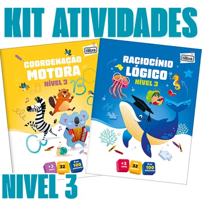 Kit Educativo Coordenação + Raciocínio Nível 3 (+3 Anos) Tilibra