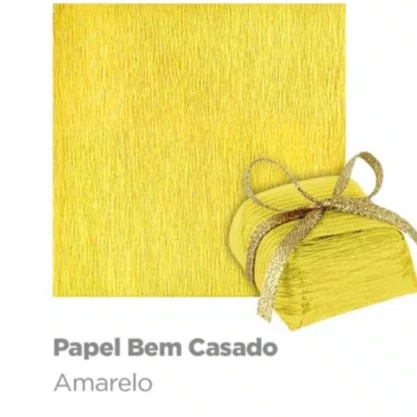 Kit Embalagem Bem Casado Amarelo Ultrafest C/ 40 Unidades