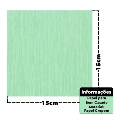 Kit Embalagem Bem Casado Verde Aqua Ultrafest C/ 40 Unidades