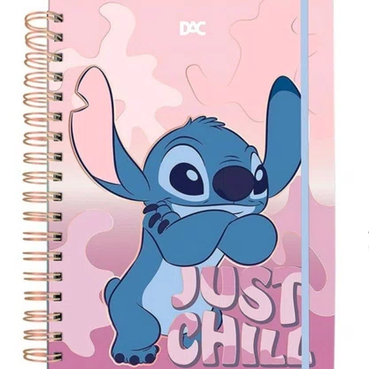 Kit Escolar Stitch Caderno + Estojo Pelúcia DAC
