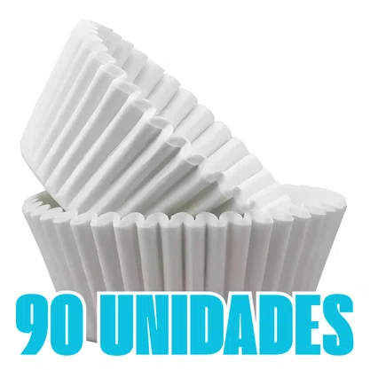 Kit Forminha Forneável Cupcake Grande Branca C/ 90 Unidades Ultrafest